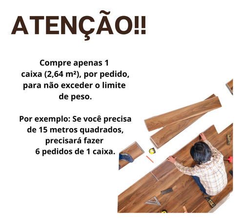 Piso Vinilico Click Spc Clicado Premium Caixa Com 2,64m²