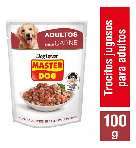Máster Dog Sachet Adulto Carne 100gr X10 Unidades