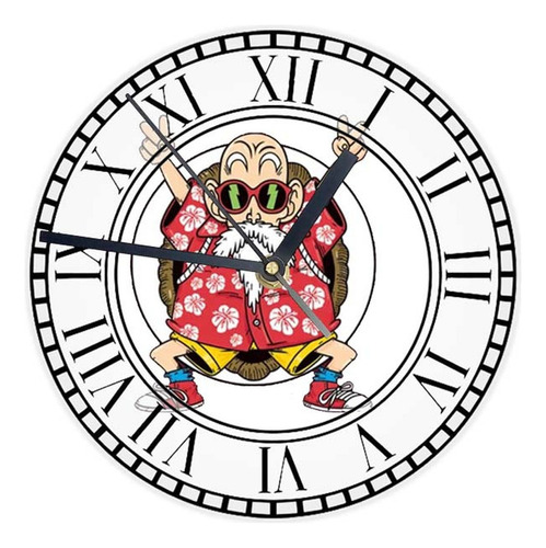 Reloj Redondo Madera Brillante Dragon Ball  Mod 49