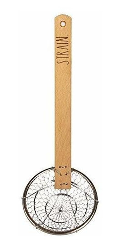 Rae Dunn Everyday Collection Skimmer, Strainer Spoon With Wo