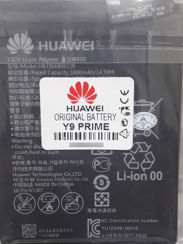 Bateria Pila Huawei Y9 Prime Hb396689ecw