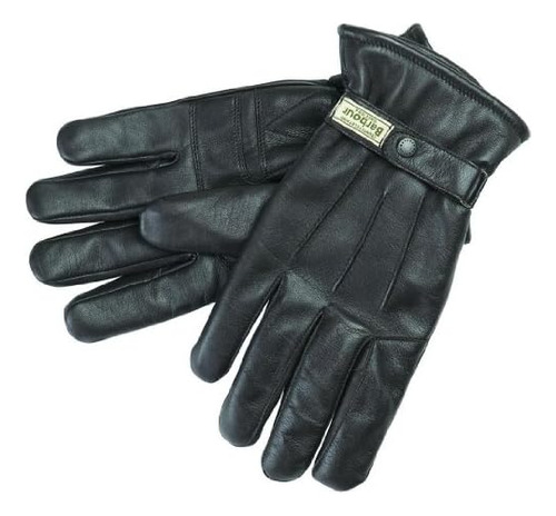 Guantes Thinsulate De Cuero Bruñido Para Hombre De Barbour,