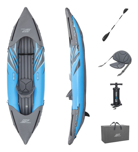Kayak Hydroforce Surge Elite X1 312x96x35cm - Bestway Color Azul acero