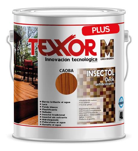 Protector Para Deck - Insectol 4lts- Color/brill - Texxor