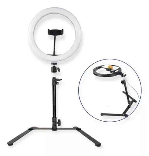 Anillo Aro Luz Led 32 Cm Tripode Soporte Flexible 2.2m — Atrix