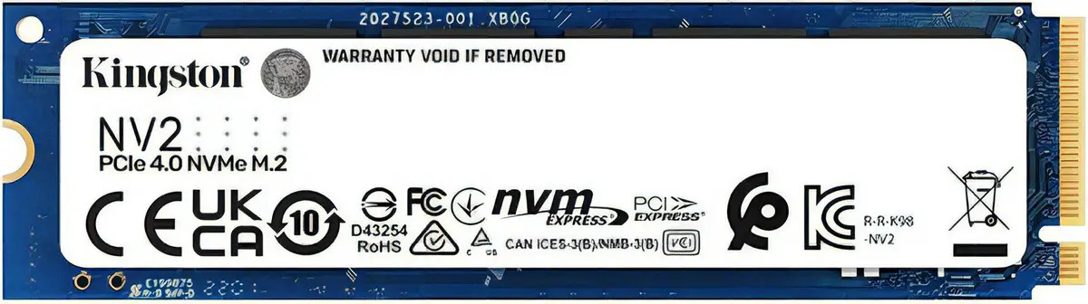 SSD Kingston Nv2 SNVS/1 TB para PC e laptop azul