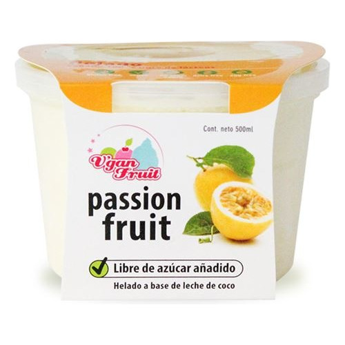 Helado Saludable De Passion Fruit Vegan Fruit 500ml