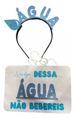 Plaquinha Para Look De Carnaval Dessa Água Não Beberei