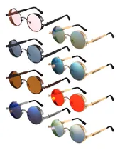 Comprar 8 Gafas De Sol Retro Steampunk, Gafas De Sol Redondas Gafas