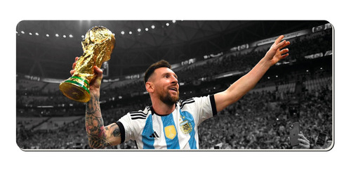 Mousepad Gammer / Dibujo Cad Xl - Messi Campeon Mundo - 03