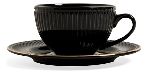 Taza Y Plato De Te Acapulco Black