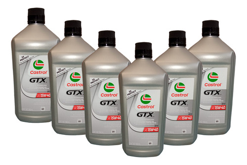 Aceites Para Motor Gtx 15w40 Multigrado (6 Pzas) Litro