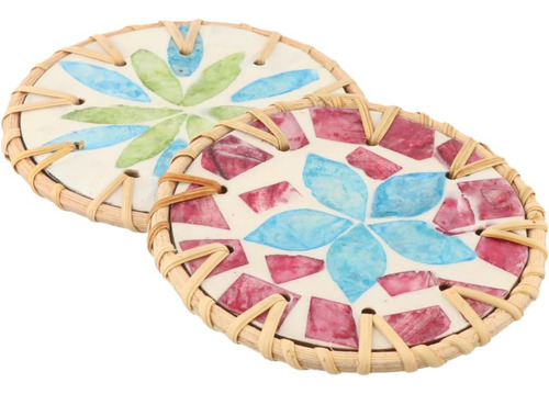 Posavasos Bohemios Decorativos 2 Uds., Posavasos De Concha D