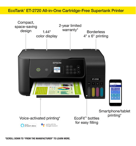 Printer Epson Ecotank Et-2720 Wireless Color All-in-one