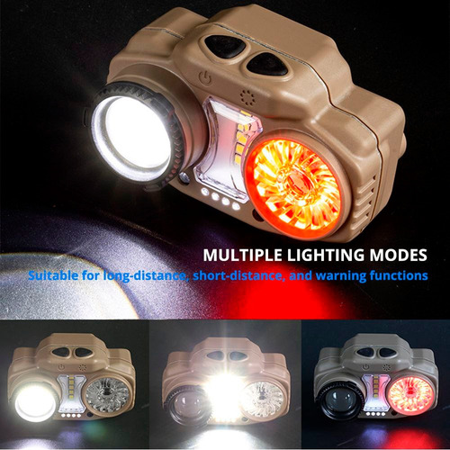 Lampara Bicicleta Led Sensor Movimiento Iman Linterna Minera