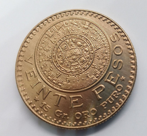 Llavero Moneda 20 Pesos Oro