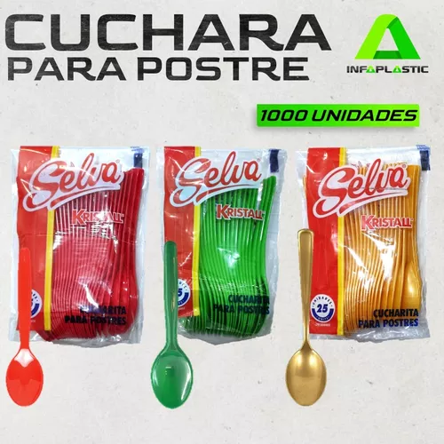 Cucharilla Plástica para Postre Selva