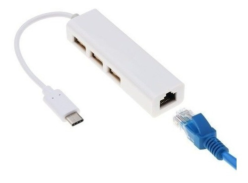 Cable Adaptador Usb-c  Tipo C A Hub Usb  Rj45 Ethernet