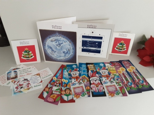 Set Tarjetas Navideñas Con Colillas
