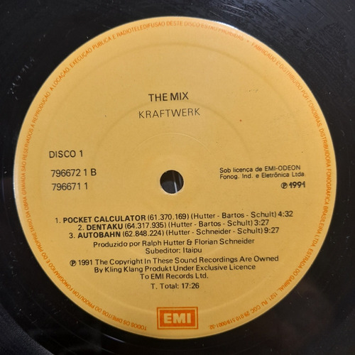 Imagem 8 de 9 de Vinil Lp Kraftwerk The Mix Com Encarte Ótimo Estado. Duplo