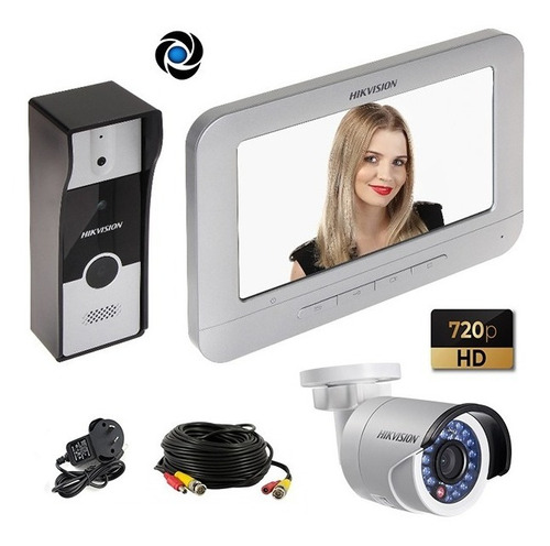 Kit Portero Visor Hikvision Lcd 7 Hd 720p + Camara Seguridad