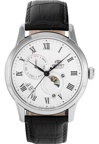 Reloj Orient Ra-ak0008s10b Acero Inoxidable Automático Ja Color de la correa Negro Color del fondo Blanco