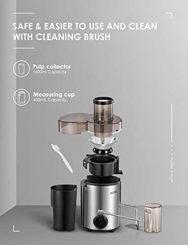 Exprimidor Y Extractor De Jugos Aicok Libre De Bpa, De Acero
