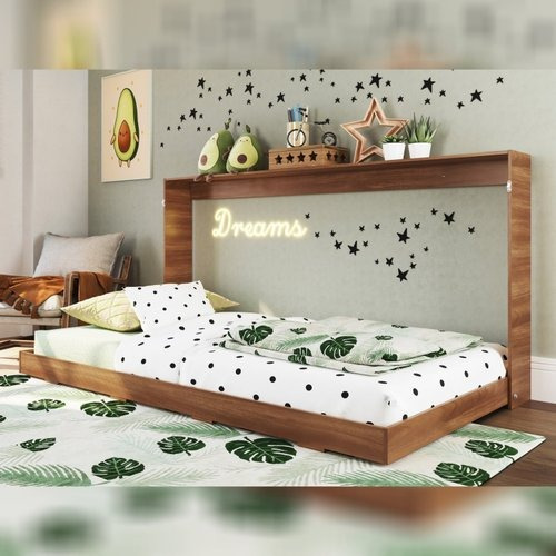 Cama Rebatible 1 Plaza Horizontal Estilo Oriental 