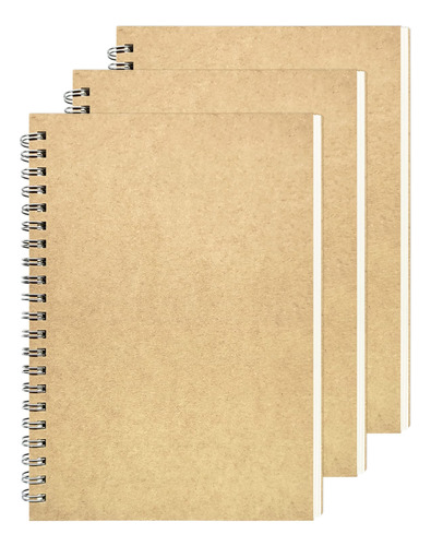 Cuaderno Espiral Blanco Pack 3 Tapa Suave 50 Hojas 19 Cm X 1