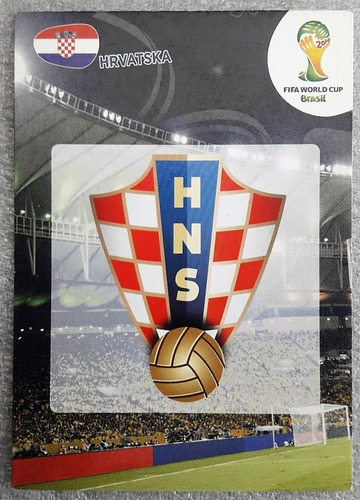 Croacia Emblema Mundial Brasil 2014 Adrenalyn Tarjeta Panini