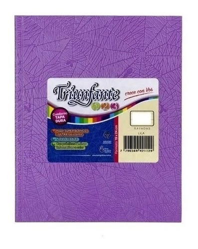 Cuaderno Triunfante Tipo Abc Td  Araña 48h Rayado 19x24 Cm