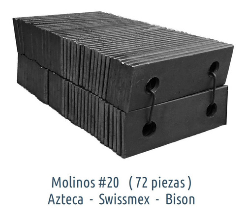 Martillos Molino #20 - Azteca Bison Swissmex 72pzas Pesado