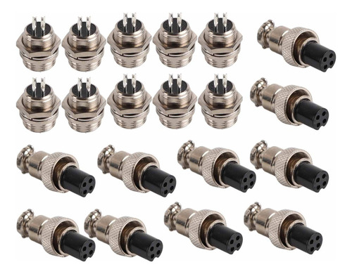 K Conector De 2/3/4/5/6 Pines Macho, Hembra De 12mm, 10