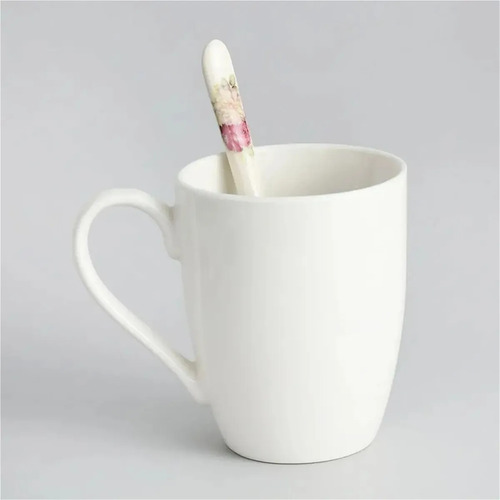 Juego De 6 Cucharas De Café Para Cafetería, Diseño Floral