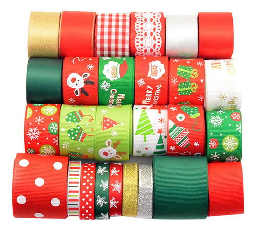 27 Piezas De Cinta De Navida D Diy Cinta De Grosgrain @