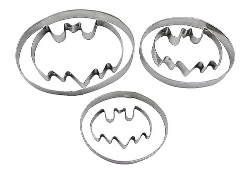 Cortador Galletas Fondant Metálico Logo Batman X 3 Unidades