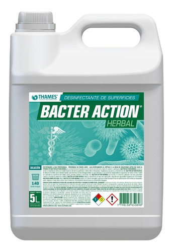 Bacter Action 5lt Amonio Cuaternario Aprobado Anmat