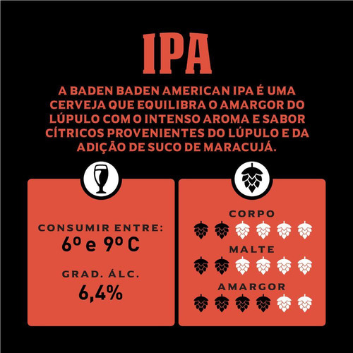 Pack Cerveja Baden Ipa Lata 350ml Com 6 Unidades