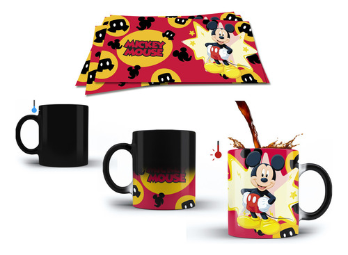 Taza Magica Personalizada Mickey Mouse Con Nombre Modelo 10