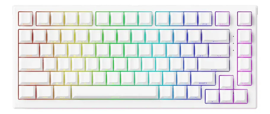 Teclado Magnético Akko Tac 75 He Rgb 0.01mm 8k Rapid Trigger Cor De Teclado Branco Idioma Inglês Us