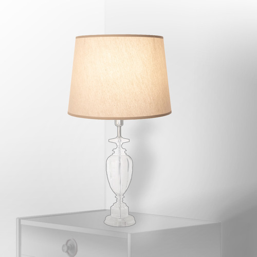 Cupula Abajur Basic Médio Tecido Bege Ex1684nd (d)32cm Bella