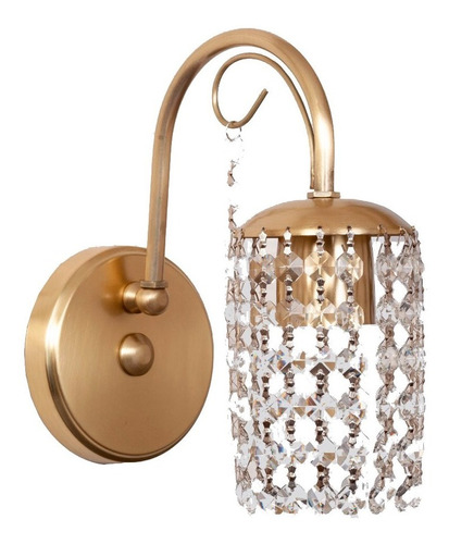 Aplique Lyon 1 Luz Cairel Deco Cristal Dorado Apto Led