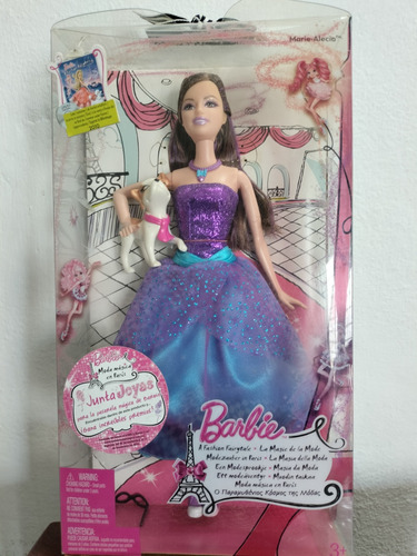 Hermosa Muñeca Barbie Marie-alecia 2009 Moda Mágica En París