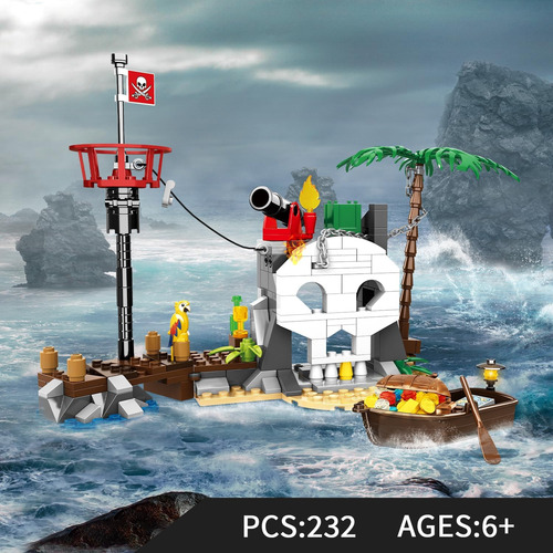Wvinvw Treasure Island - Juego De Construcción De Piratas Co