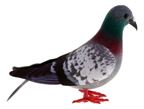 Pombas Realistas Penas Artesanato Artificial Animais Jardim