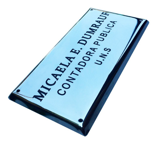 Placa Bronce Profesional, Doctor, Abogado, Contador 30x20 Cm