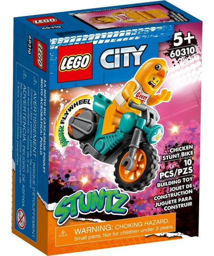 Lego City Stuntz Chicken Stunt Bike 60310 Cantidad De Piezas 10