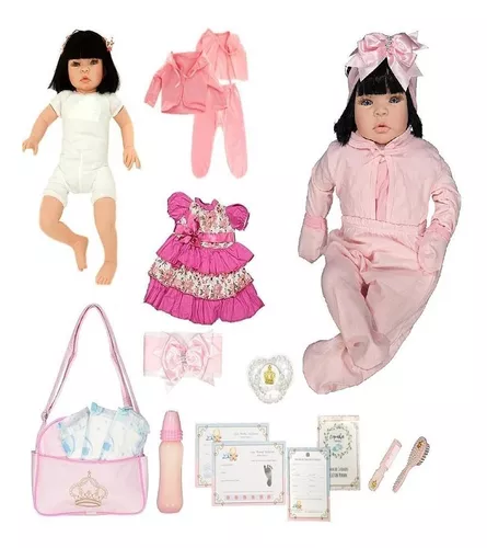 Boneca Reborn Princesa Menina Barata - Com Kit Completo