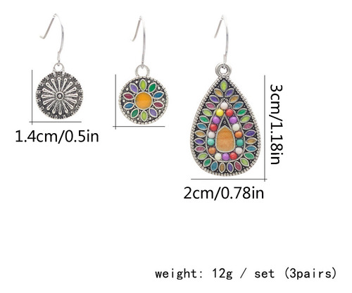 Pendientes C 2601 Con Forma De Gota De Agua A La Moda Bohemi