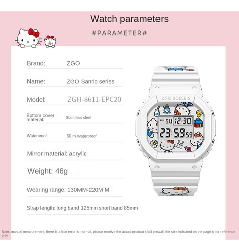 Garantía Genuina: Reloj Digital Hello Kitty Watch Sanrio